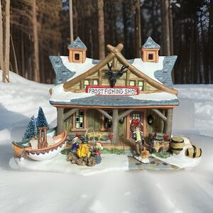 Victorian Village Collectibles 2000 Edition Old Towne Frost Fishing Shop Vintage